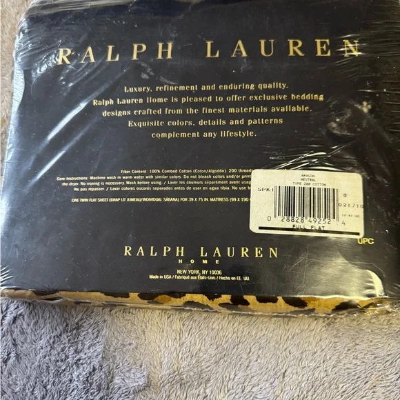 Ralph Lauren Home Aragon full flat leopard sheet. Only one.  Classic.  New. - Picture 4 of 6